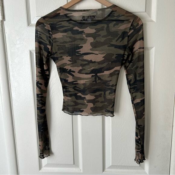 I Am Gia Suki Camo Mesh Top size small - Picture 6 of 6